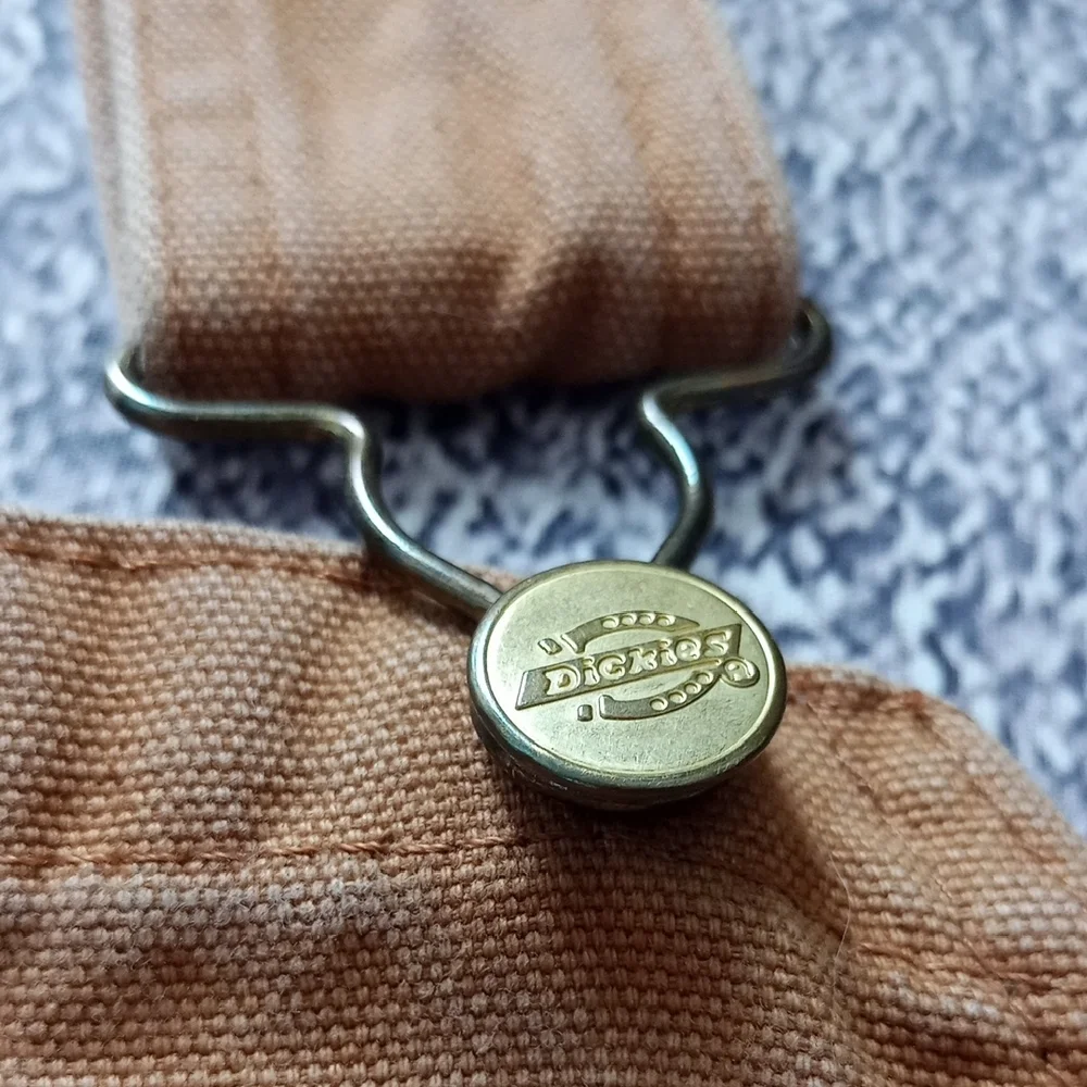 Dickies Brown Denim Overalls WORKWEAR UNISEX WIDE W216490 - Picture 4 of 15